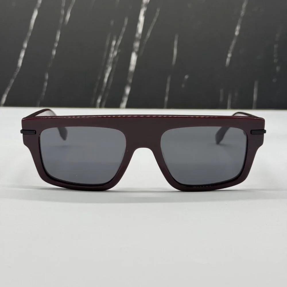 NEW FE40091U 69A FENDI BORDEAUX GREY SQUARE MEN FENDI SUNGLASSES - Picture 3 of 11